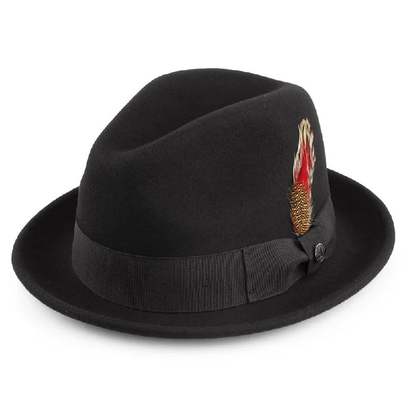 Jaxon & James Crushable Blues Trilby Hat - Black