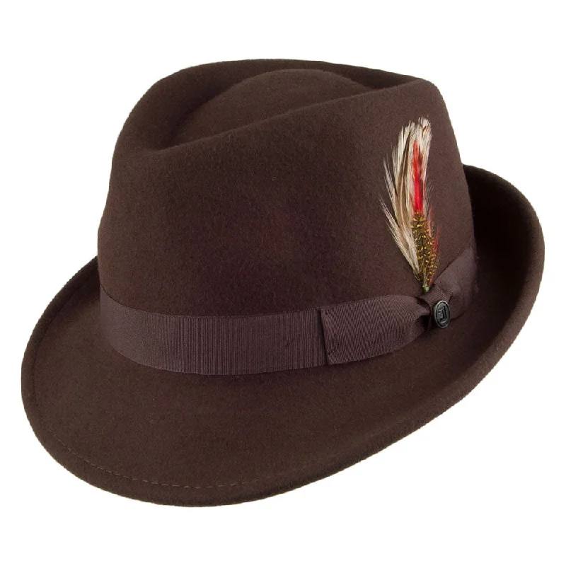 Jaxon & James Detroit Trilby Hat - Brown