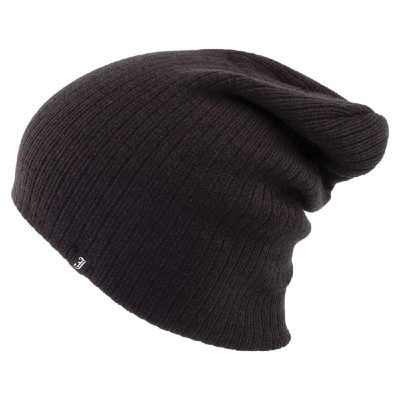 Jaxon & James Oversized Ribknit Beanie Hat - Black