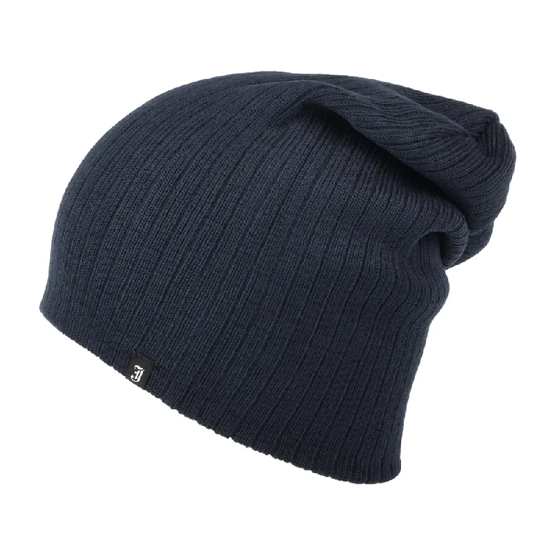 Jaxon & James Oversized Ribknit Beanie Hat - Navy Blue