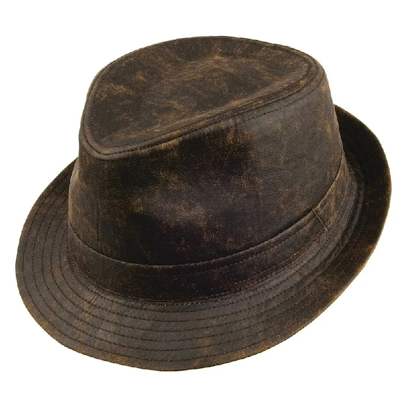 Jaxon & James Weathered Cotton Trilby - Brown