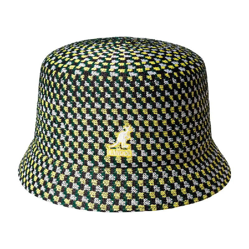 Kangol Geo Board Tropic Bin Bucket Hat - Green-Yellow