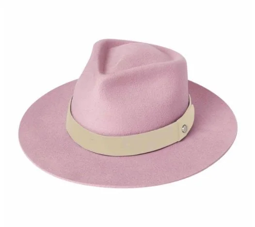 Kooringal Ladies Wide Brim Fedora Cara - Dusty Pink