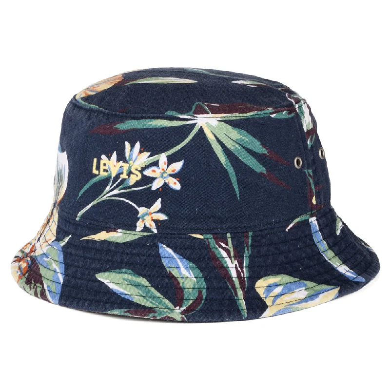 Levi's Hats Headline Floral Bucket Hat - Navy Blue