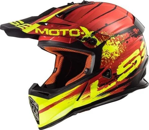 LS2 Offroad Helmet MX437 Fast Gator Matt Red