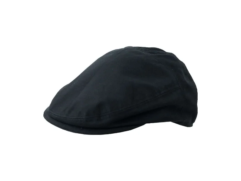 Men's Flat Cap Wax Cotton Hunting Black Casual Hat Peaky Newsboy Caps