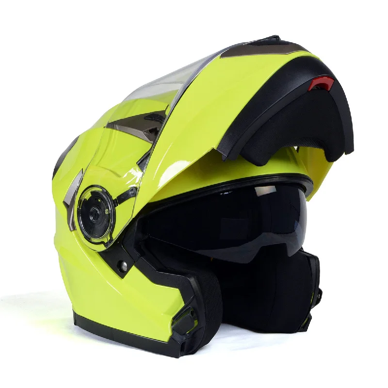 Milwaukee Helmets MPH9809DOT 'Ionized' Neon Yellow Advanced Motorcycle