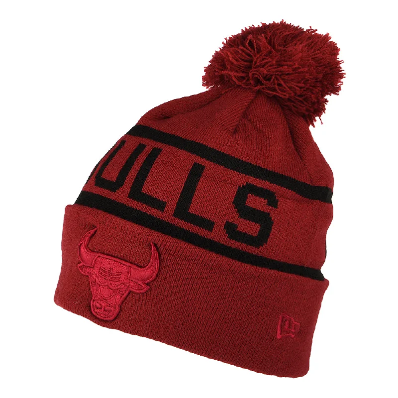 New Era Chicago Bulls Bobble Hat - NBA Tonal Jake Cuff - Cardinal