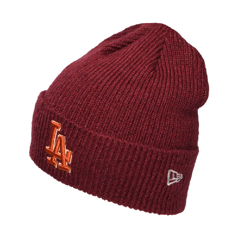 New Era L.A. Dodgers Cuffed Beanie Hat - MLB World Series Patch - Rust