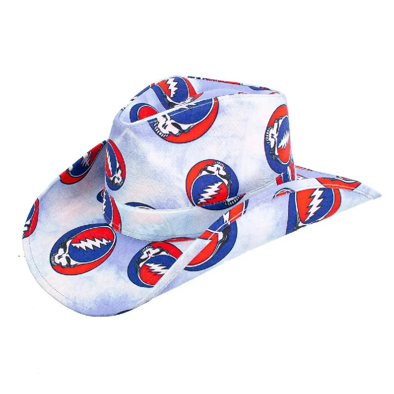 Peter Grimm Grateful Dead SYF (Steal Your Face) Drifter - Cotton Cowboy Hat