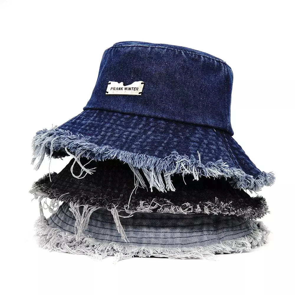 Prank Winter Denim Bucket Hat