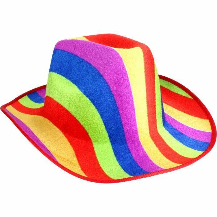 Rainbow Felt Cowboy Hat