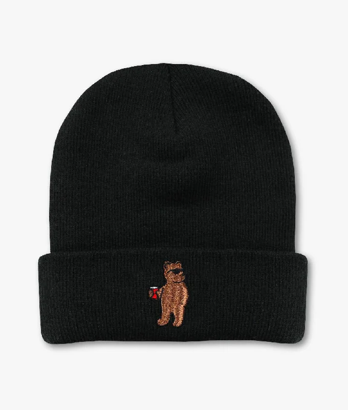 Riot Bear Embroidered Womens Beanie