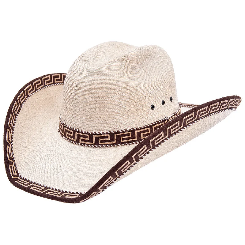 Sahuayo Palm Decorated Cowboy Hat by Stone Hats