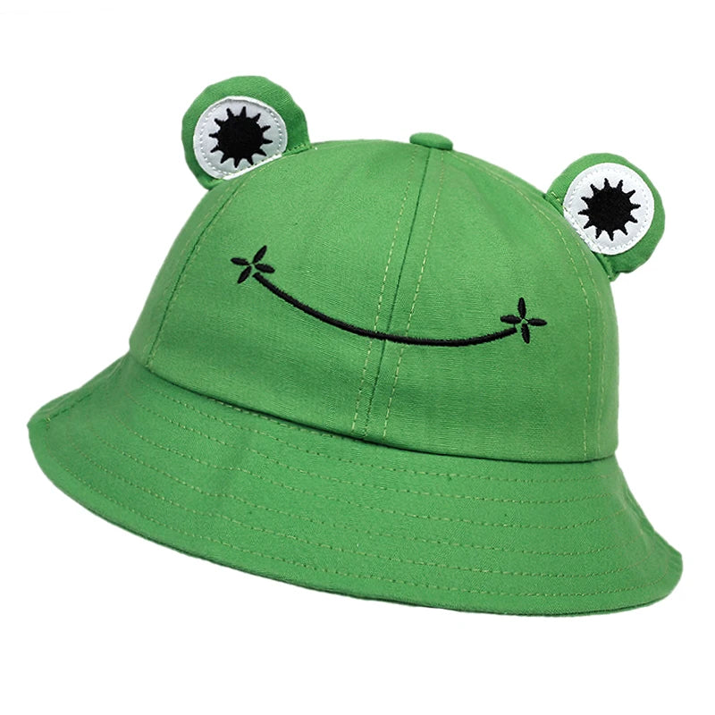 Smiling Frog Cotton Bucket Hat