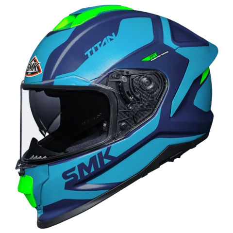 SMK Titan Arok MA558 Matt Blue Hi Viz Green