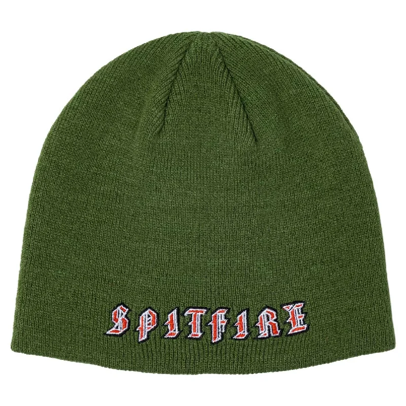 Spitfire - Old E Skully Beanie Olive/Red