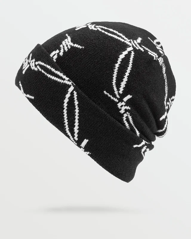 Mens Stone Funk Beanie - Black