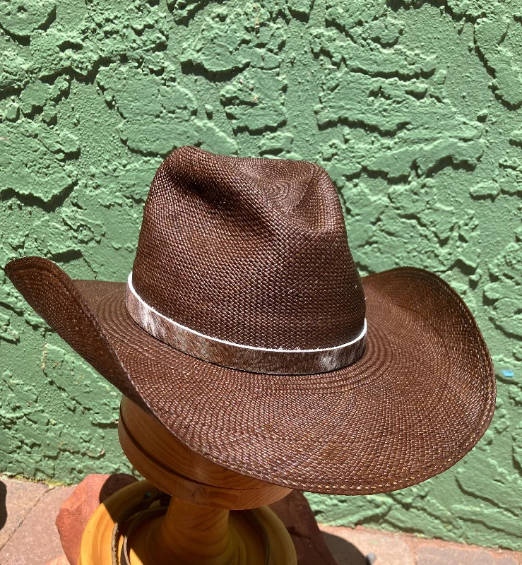 Straw Cowboy Hat for Sale in Chocolate