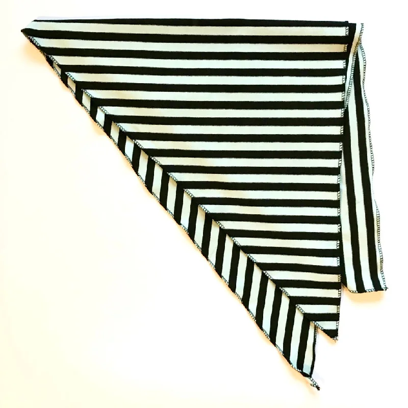 Stripe Chemo Headscarf Bandana Ice Black