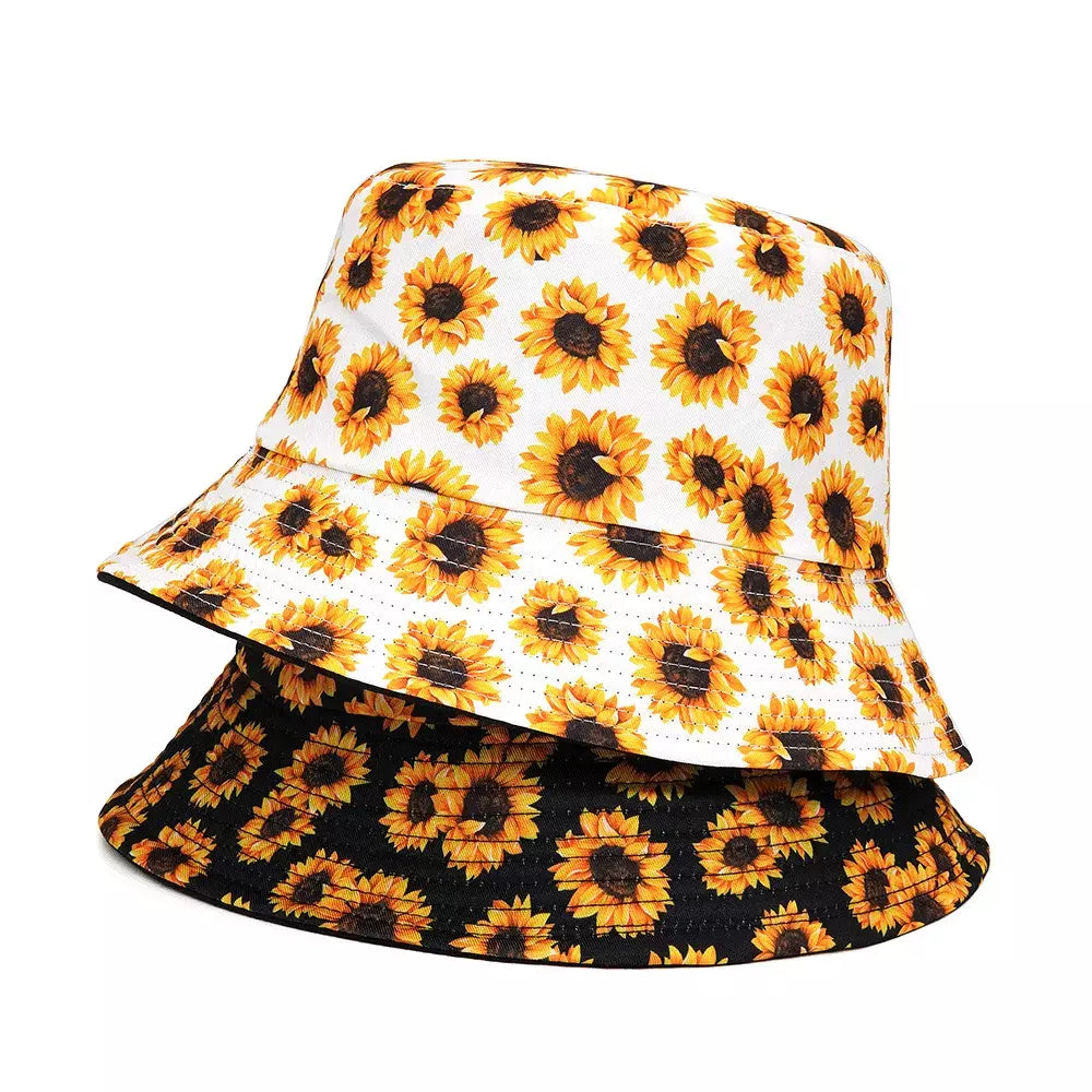 Sunflowers Reversible Bucket Hat