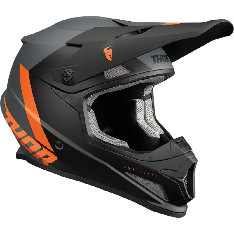 Thor Sector Chev Helmet - Charcoal/Orange