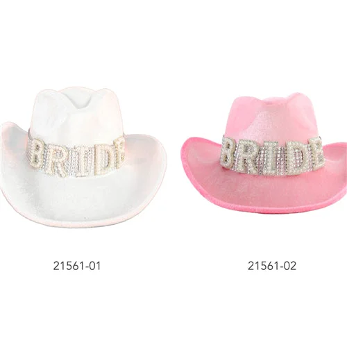 Velvet Cowboy Hat - Bride