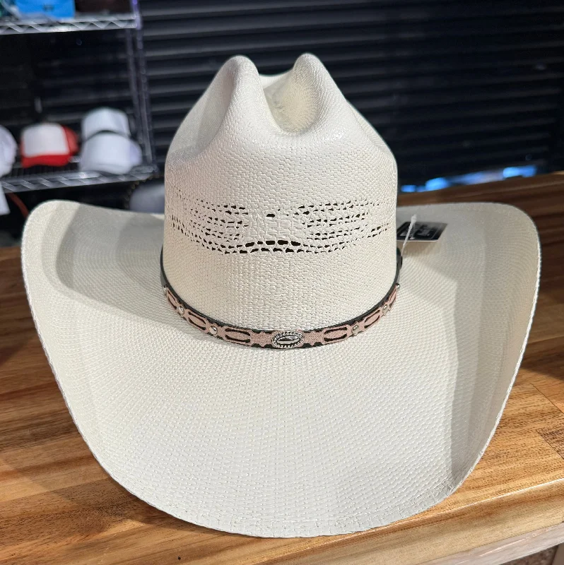 White Canvas Bangora Cowboy Hat