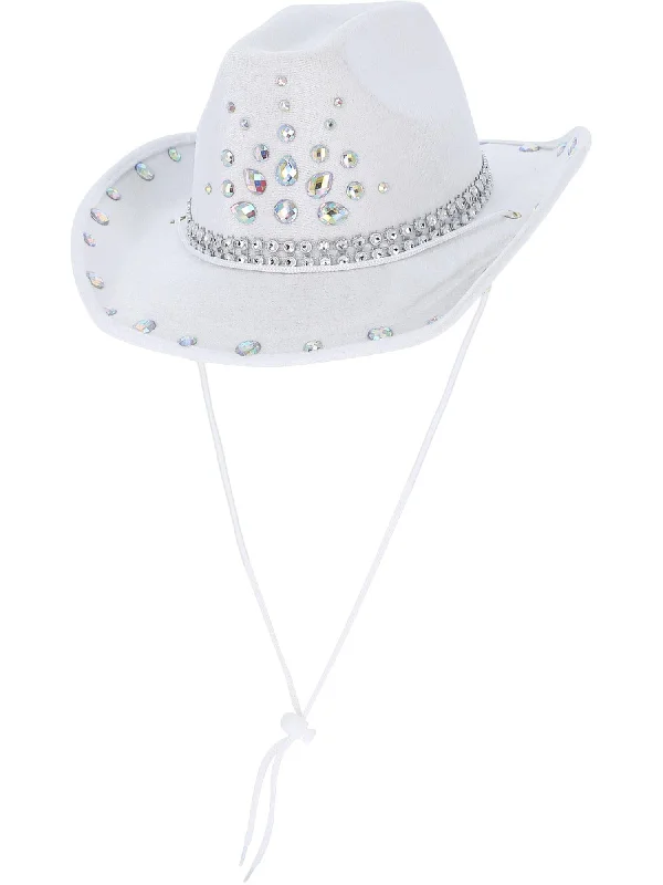 White Rhinestone Cowboy Hat