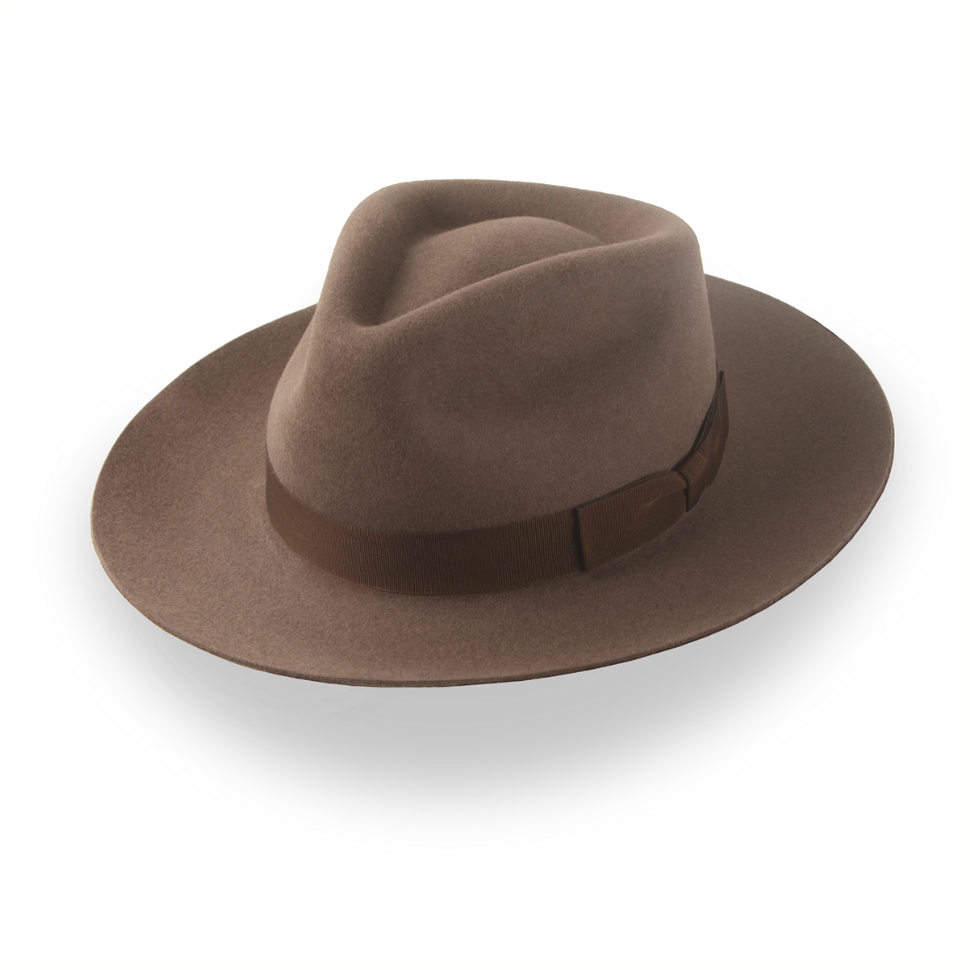 Brown Wide Brim Fedora in Classic Mens Style | The Pathfinder