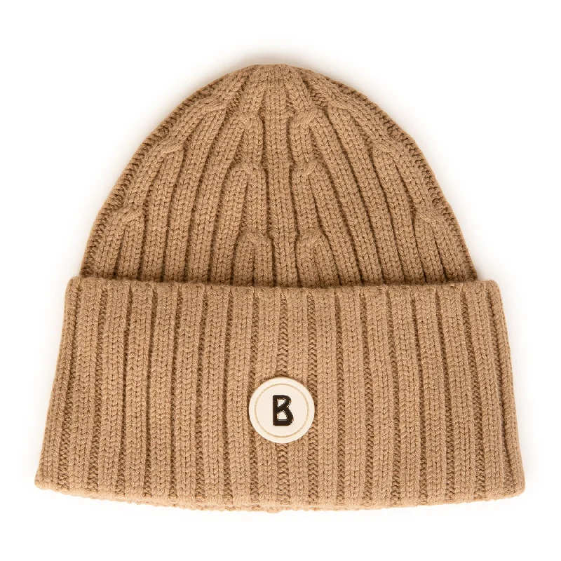 Womens Bony Knitted Beanie Dark Ginger - AW24